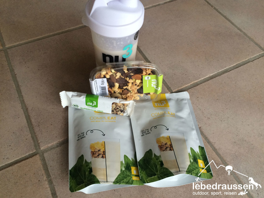 nu3 Shake, Nüsse, Müsliriegel