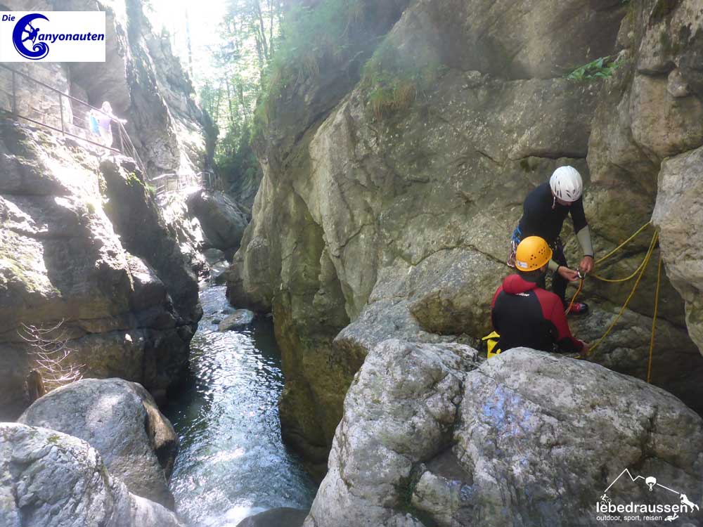 Einhängen in der Starzlachklamm
