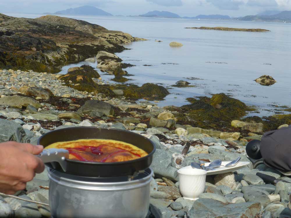 Pfannkochen vom Gaskocher