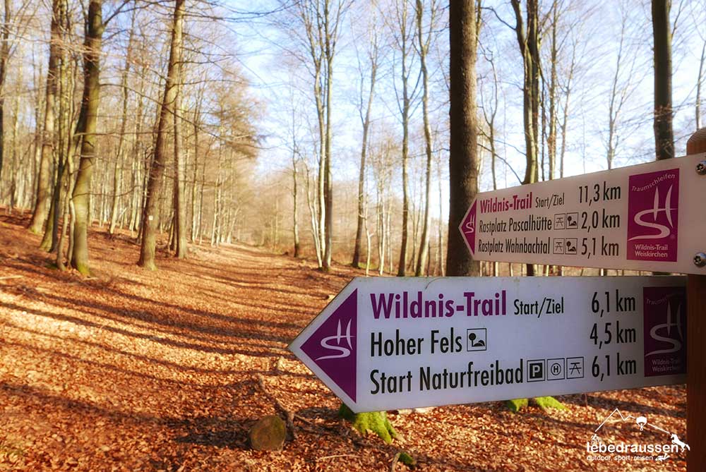 Schilder am Wildnis-Trail