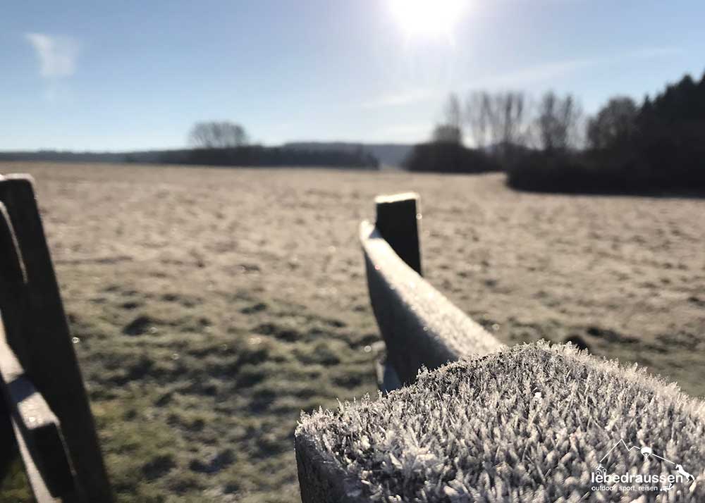 Eis wie feinste Glasscherben: Winterwandern im Saarland