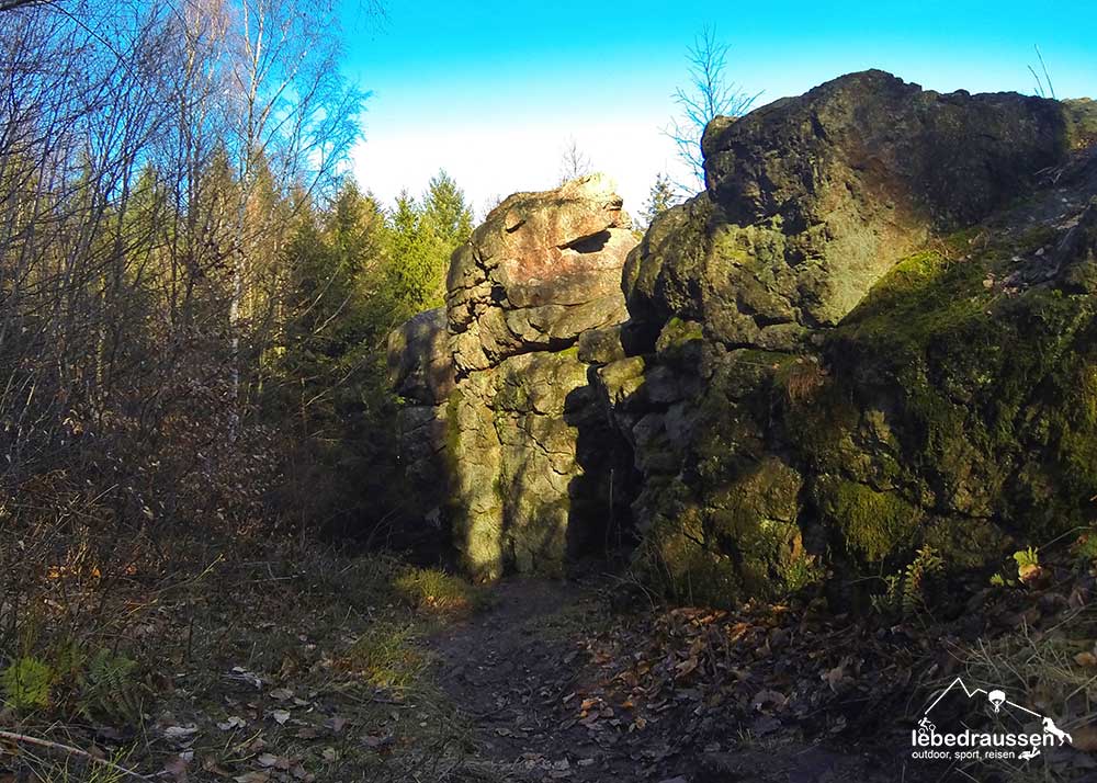 Teufelsfelsen an der Traumschleife Felsenweg