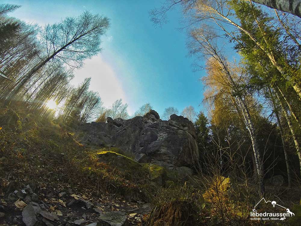 Teufelsfelsen an der Traumschleife Felsenweg
