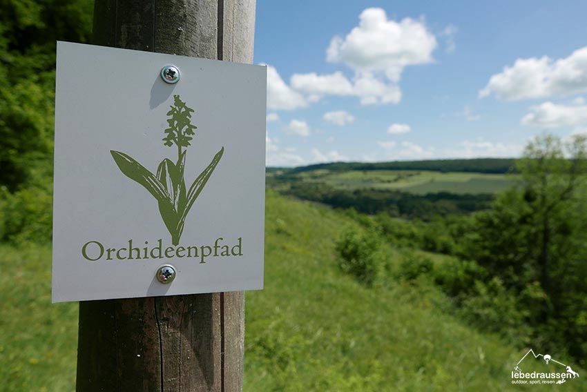 Orchideenpfad Schild