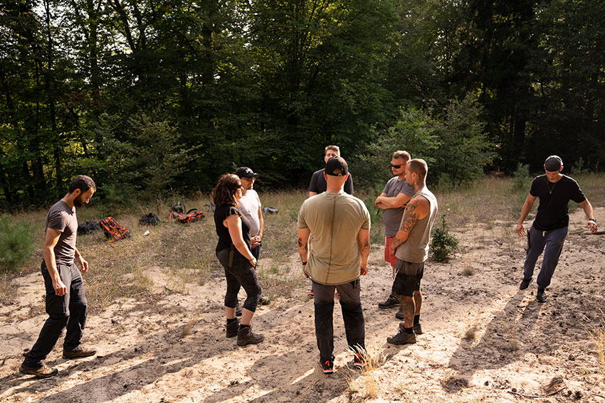 Coyote Teaching während der Wildnispädagogik Ausbildung